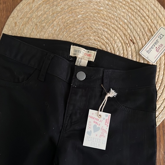 Forever21 Girls Black Skinny Pants Size 5/6 - Picture 4 of 10